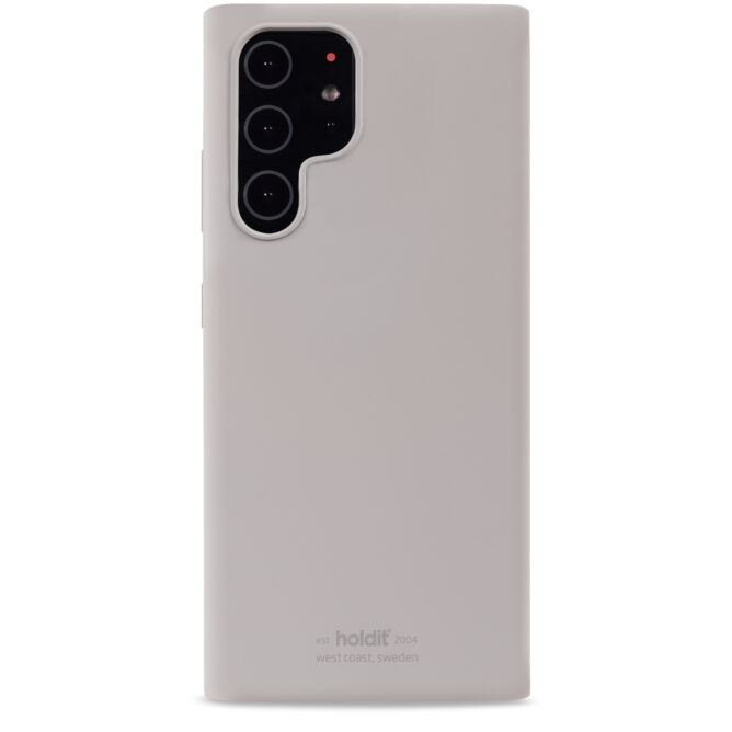 Holdit Silikonetui - Mobildeksel i silikon til Samsung Galaxy S22 Ultra, Taupe i gruppen SMARTTELEFON & NETTBRETT / Mobilbeskyttelse / Samsung hos TP E-commerce Nordic AB (C20107)