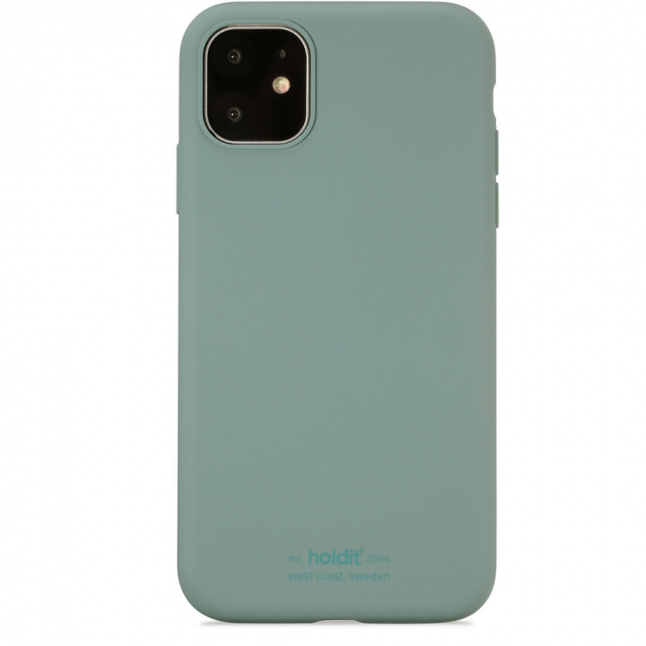 Holdit Silikonetui - Silikon mobildeksel til Iphone 11, Moss Green i gruppen SMARTTELEFON & NETTBRETT / Mobilbeskyttelse / Apple / iPhone 11 / Deksel hos TP E-commerce Nordic AB (C20112)