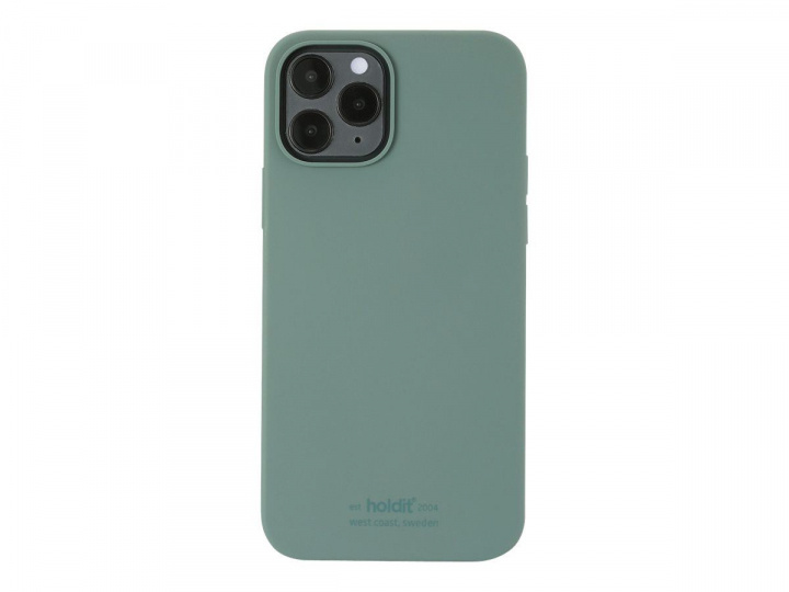 Holdit Silikonetui - Silikon mobildeksel for Iphone 12/12 Pro, Moss Green i gruppen SMARTTELEFON & NETTBRETT / Mobilbeskyttelse / Apple / iPhone 12 hos TP E-commerce Nordic AB (C20119)