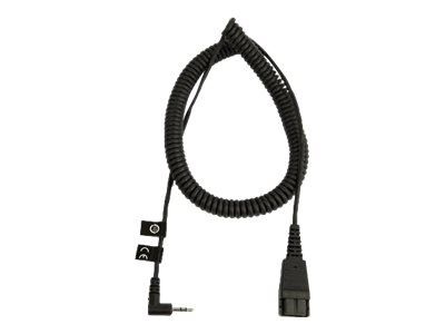 Jabra Office, Spiralkabel til hodesett 2 m, Qd/2 i gruppen Elektronikk / Lyd & Bilde / Fast telefoni / Bord- og veggtelefoner hos TP E-commerce Nordic AB (C20296)