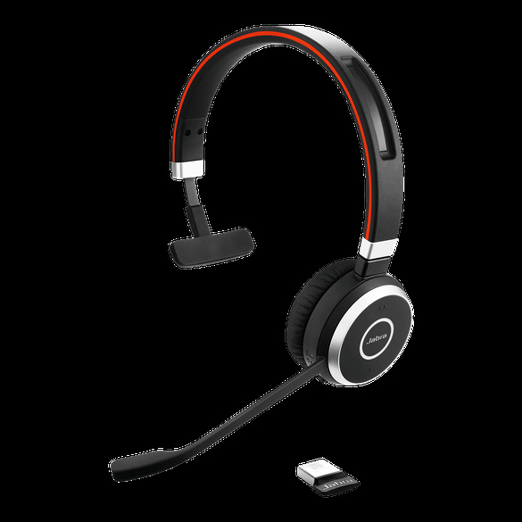 Jabra Kontor, Trådløse hodetelefoner, Evolve 65 SE Link380a UC Mono i gruppen Datautstyr / Datamaskin Tilbehør / Headset hos TP E-commerce Nordic AB (C20304)