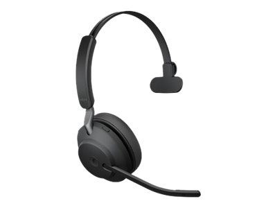 Jabra Office Trådlös Hörlur, Jabra Evolve2 65 Link380a Ms Mono Black i gruppen Datautstyr / Datamaskin Tilbehør / Headset hos TP E-commerce Nordic AB (C20343)