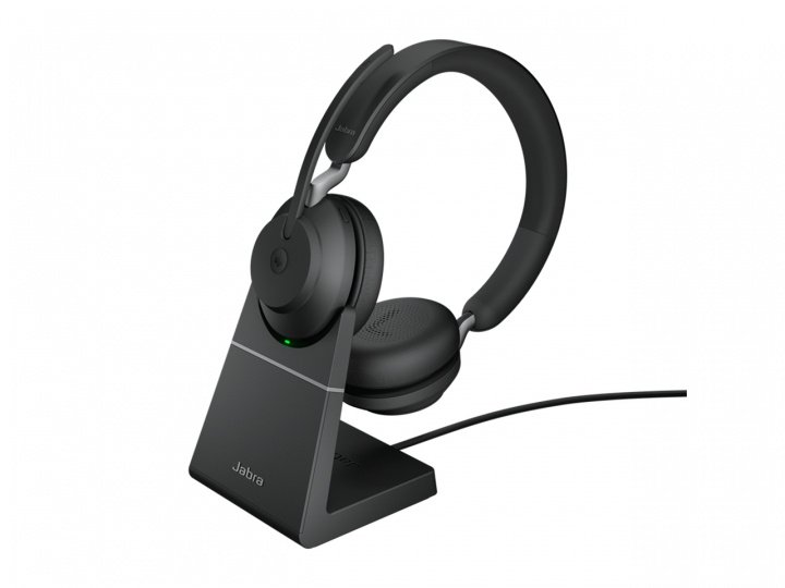 Jabra Office Trådlösa Hörlurar med Laddställ, Jabra Evolve2 65 Link380a Ms Stereo, Black i gruppen Datautstyr / Datamaskin Tilbehør / Headset hos TP E-commerce Nordic AB (C20347)