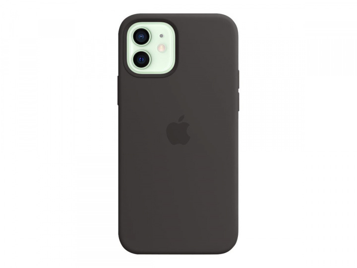 Apple iPhone 12/12 Pro Silikonetui med MagSafe Svart i gruppen SMARTTELEFON & NETTBRETT / Mobilbeskyttelse / Apple / iPhone 12 / Deksel hos TP E-commerce Nordic AB (C20983)