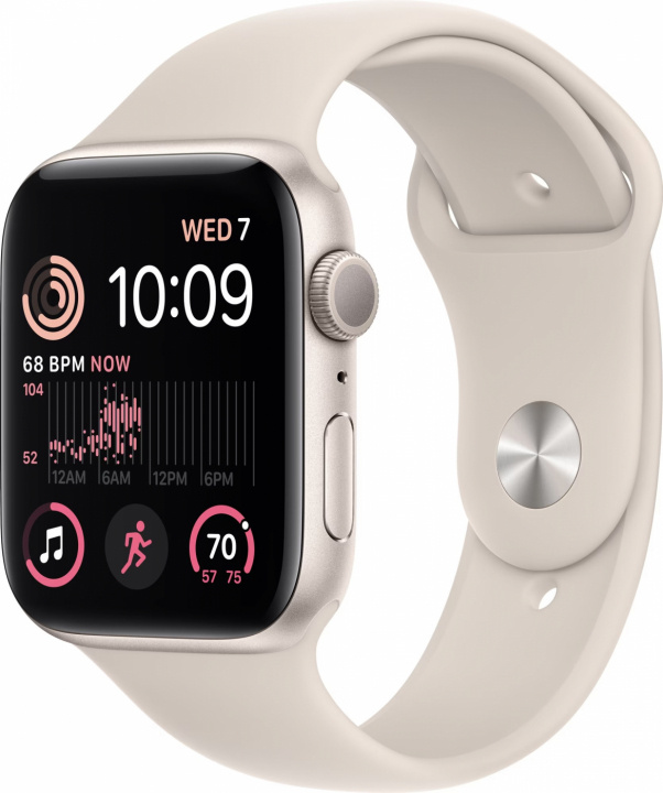 Apple KLOKKE SE GPS 44MM STARLIGHT i gruppen SMARTTELEFON & NETTBRETT / Trening, hjem og fritid / Apple Watch og tilbehør / Apple Watch hos TP E-commerce Nordic AB (C21340)