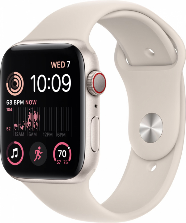 Apple KLOKKE SE GPS+CEL 44MM STARLIGHT i gruppen SMARTTELEFON & NETTBRETT / Trening, hjem og fritid / Apple Watch og tilbehør / Apple Watch hos TP E-commerce Nordic AB (C21342)
