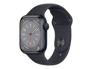 Apple Watch Ser 8 GPS 41 mm Midnight Alu Case Midnight Sport Band - - Midnight Sport Band i gruppen SPORT, FRITID & HOBBY / Smartwatch og Aktivitetsmålere / Smartwatches hos TP E-commerce Nordic AB (C21345)