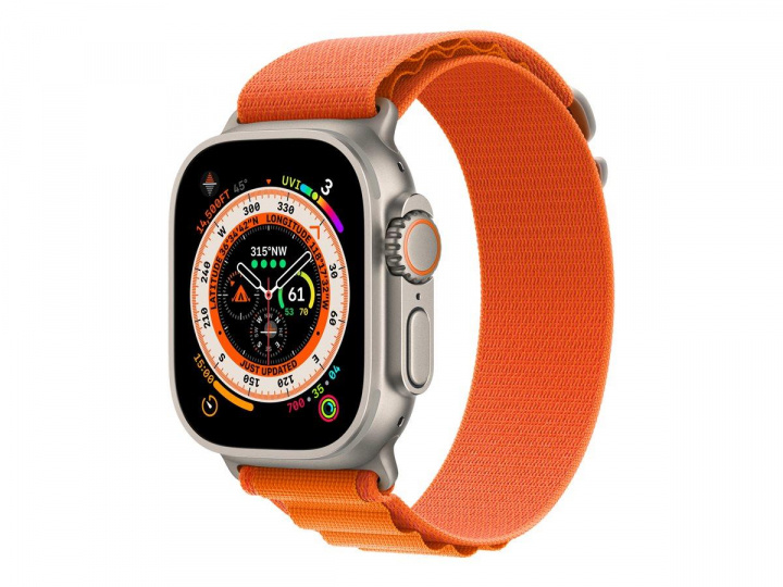 Apple Watch Ultra GPS + Cell 49 mm Orange Alpine Loop - Small i gruppen SMARTTELEFON & NETTBRETT / Trening, hjem og fritid / Apple Watch og tilbehør / Apple Watch hos TP E-commerce Nordic AB (C21373)