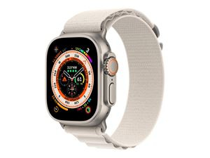 Apple Watch Ultra GPS + Cell 49mm Starlight Alpine Loop - Large i gruppen SPORT, FRITID & HOBBY / Smartwatch og Aktivitetsmålere / Smartwatches hos TP E-commerce Nordic AB (C21374)