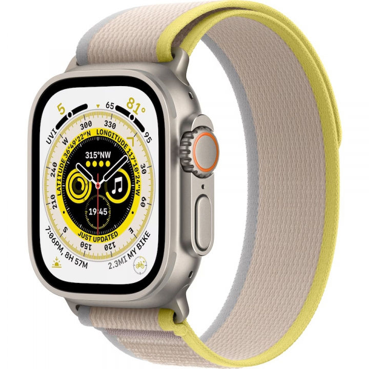 Apple Watch Ultra GPS + mobil 49 mm gul/beige Trail Loop - M/L i gruppen SMARTTELEFON & NETTBRETT / Trening, hjem og fritid / Apple Watch og tilbehør / Apple Watch hos TP E-commerce Nordic AB (C21379)