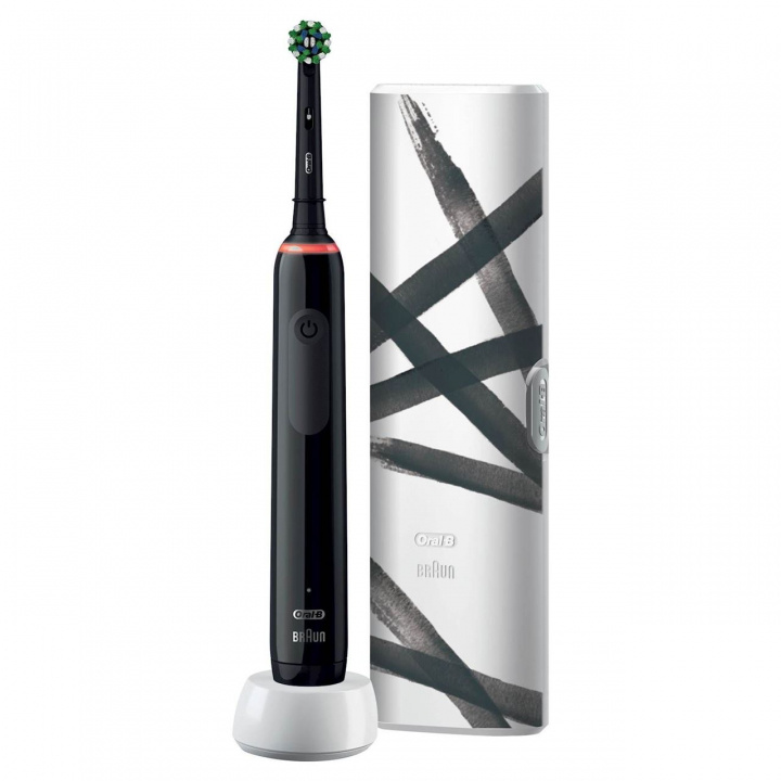 Oral-B Pro3 3500 Black Gift Pack i gruppen HELSE OG SKJØNNHET / Munnpleie / Elektriske tannbørster hos TP E-commerce Nordic AB (C21484)