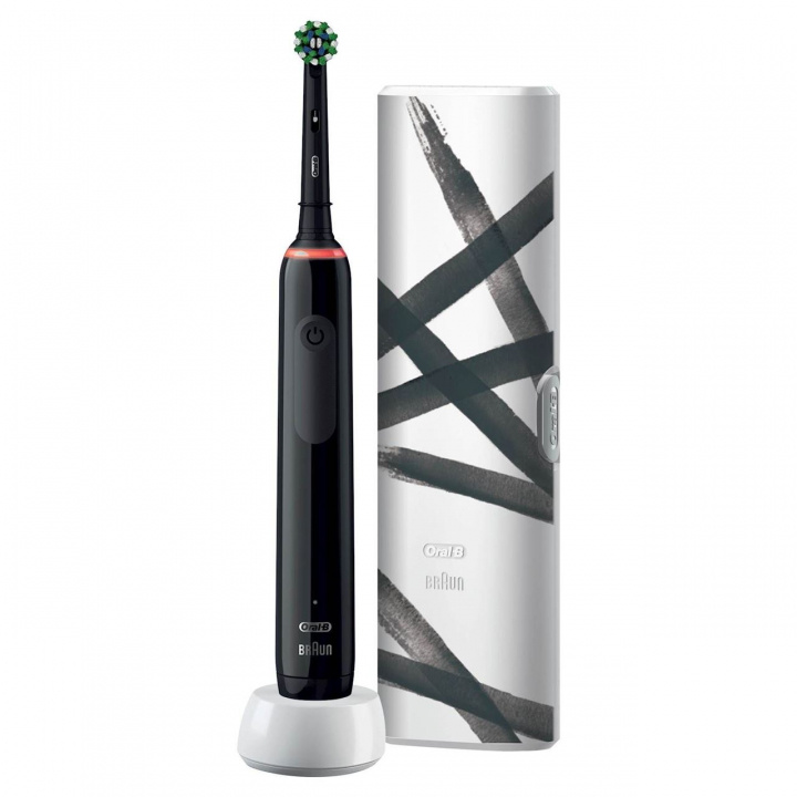Oral-B Pro3 3500 Black Gavepakke i gruppen HELSE OG SKJØNNHET / Munnpleie / Elektriske tannbørster hos TP E-commerce Nordic AB (C21484)