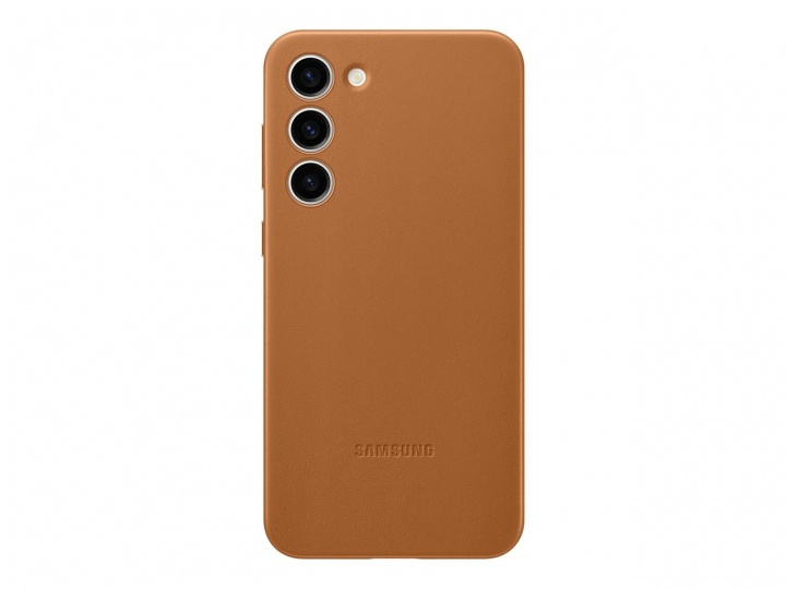 Samsung Galaxy S23 Plus Leather Case Camel i gruppen SMARTTELEFON & NETTBRETT / Mobilbeskyttelse / Samsung hos TP E-commerce Nordic AB (C21715)