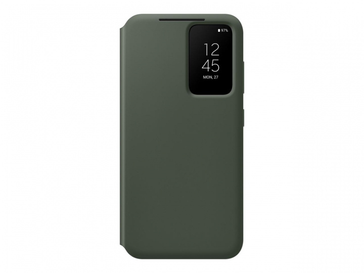 Samsung Galaxy S23 Smart View Wallet Case Green i gruppen SMARTTELEFON & NETTBRETT / Mobilbeskyttelse / Samsung hos TP E-commerce Nordic AB (C21739)