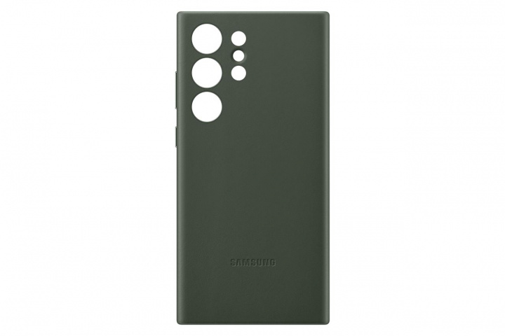 Samsung Galaxy S23 Ultra Leather Case Green i gruppen SMARTTELEFON & NETTBRETT / Mobilbeskyttelse / Samsung hos TP E-commerce Nordic AB (C21757)