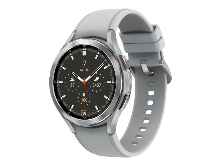Samsung GALAXY WATCH 4 CLASSIC R890 46MM BT SØLV i gruppen SPORT, FRITID & HOBBY / Smartwatch og Aktivitetsmålere / Smartwatches hos TP E-commerce Nordic AB (C21819)