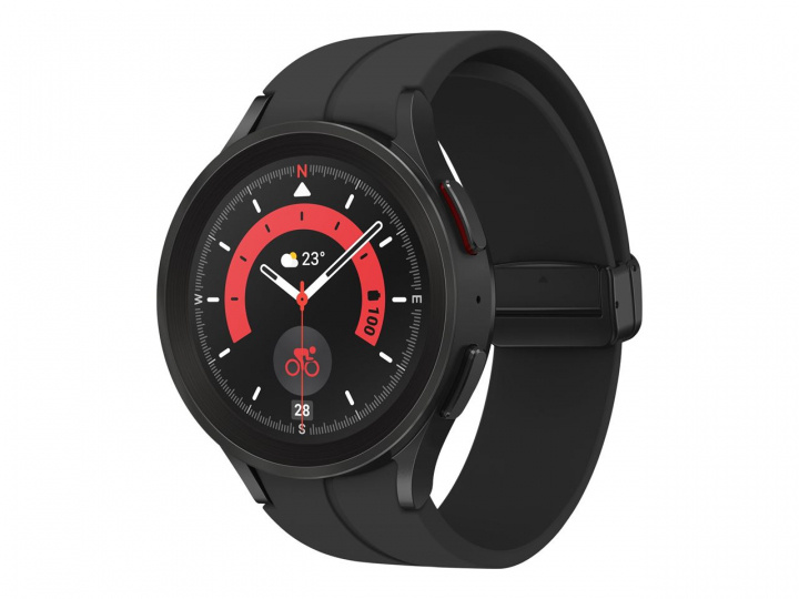 Samsung GALAXY WATCH 5 PRO BT 45 MM Svart titan i gruppen SPORT, FRITID & HOBBY / Smartwatch og Aktivitetsmålere / Smartwatches hos TP E-commerce Nordic AB (C21839)