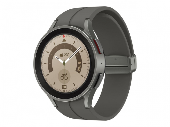 Samsung GALAXY WATCH 5 PRO BT 45 MM grå titan i gruppen SPORT, FRITID & HOBBY / Smartwatch og Aktivitetsmålere / Smartwatches hos TP E-commerce Nordic AB (C21840)
