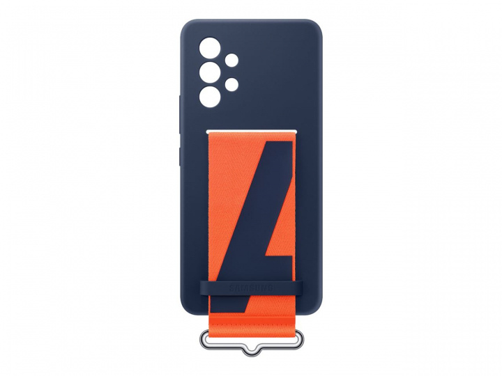 Samsung Silicone Cover With Strap Galaxy A53 Navy i gruppen SMARTTELEFON & NETTBRETT / Mobilbeskyttelse / Samsung hos TP E-commerce Nordic AB (C21916)