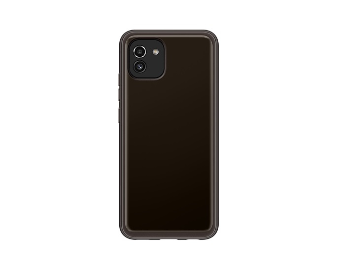 Samsung Mykt gjennomsiktig deksel - mobildeksel til Samsung Galaxy A03, svart i gruppen SMARTTELEFON & NETTBRETT / Mobilbeskyttelse / Samsung hos TP E-commerce Nordic AB (C21930)
