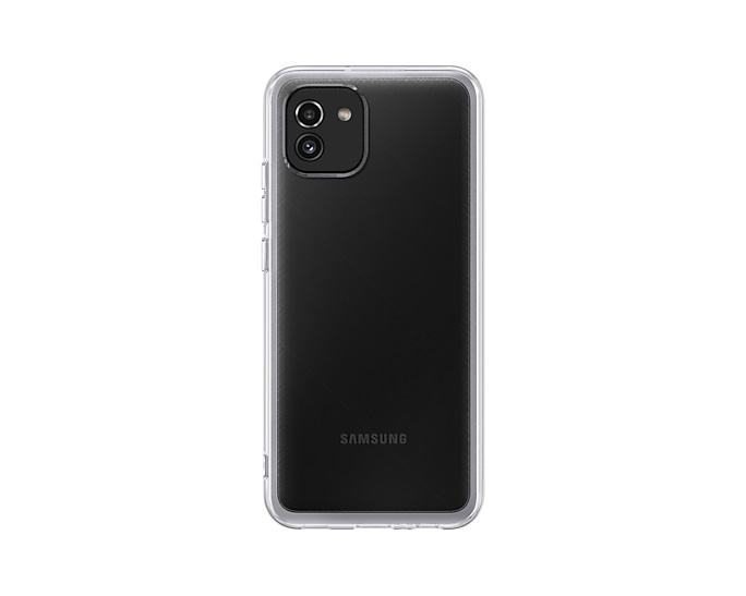 Samsung Soft Clear Cover - Mobildeksel til Samsung Galaxy A03, gjennomsiktig i gruppen SMARTTELEFON & NETTBRETT / Mobilbeskyttelse / Samsung hos TP E-commerce Nordic AB (C21931)