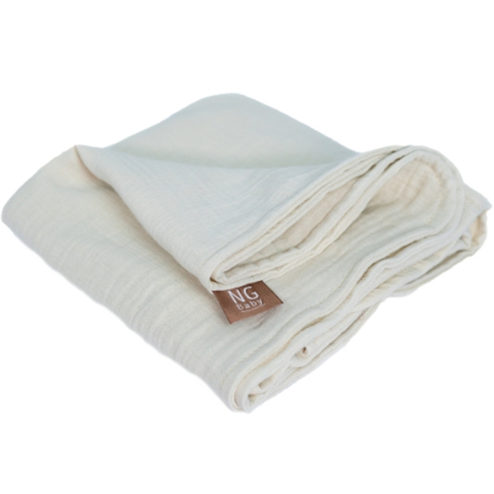 NG Baby Musselinpledd Deluxe Ivory i gruppen LEKER, BARN OG BABY / Barnetekstiler / Babytepper hos TP E-commerce Nordic AB (C22110)