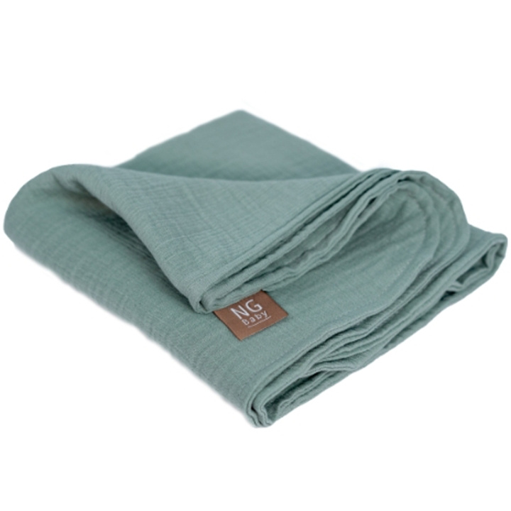 NG Baby Musselinpledd Deluxe Frosty Green i gruppen LEKER, BARN OG BABY / Barnetekstiler / Babytepper hos TP E-commerce Nordic AB (C22112)