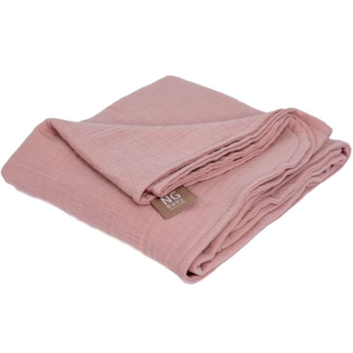 NG Baby Musselinpledd Deluxe Dusty Rose i gruppen LEKER, BARN OG BABY / Barnetekstiler / Babytepper hos TP E-commerce Nordic AB (C22113)