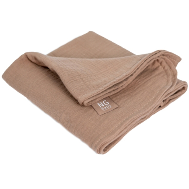 NG Baby Musselinpledd Deluxe Dusty Brown i gruppen LEKER, BARN OG BABY / Barnetekstiler / Babytepper hos TP E-commerce Nordic AB (C22114)