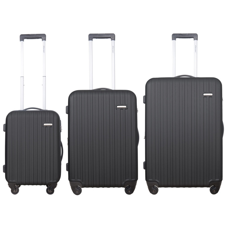 Cavalet Rhodes Koffersett 3 stk. svart i gruppen SPORT, FRITID & HOBBY / Reise / Kofferter hos TP E-commerce Nordic AB (C22182)
