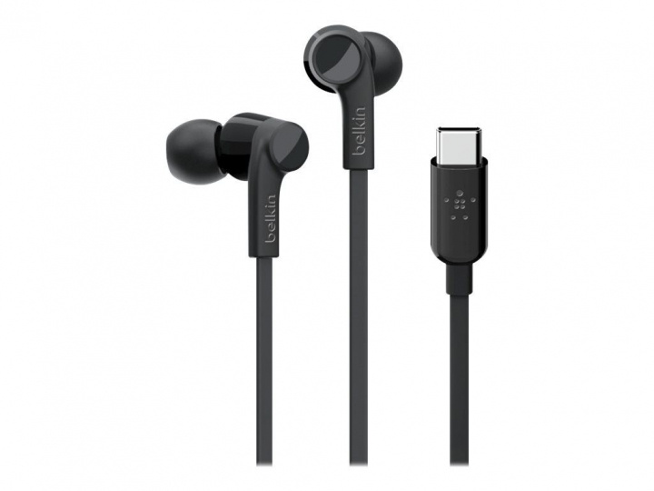 Belkin Usb-C In-Ear-hodetelefoner i svart i gruppen Elektronikk / Lyd & Bilde / Hodetelefoner & Tilbehør / Hodetelefoner hos TP E-commerce Nordic AB (C22224)
