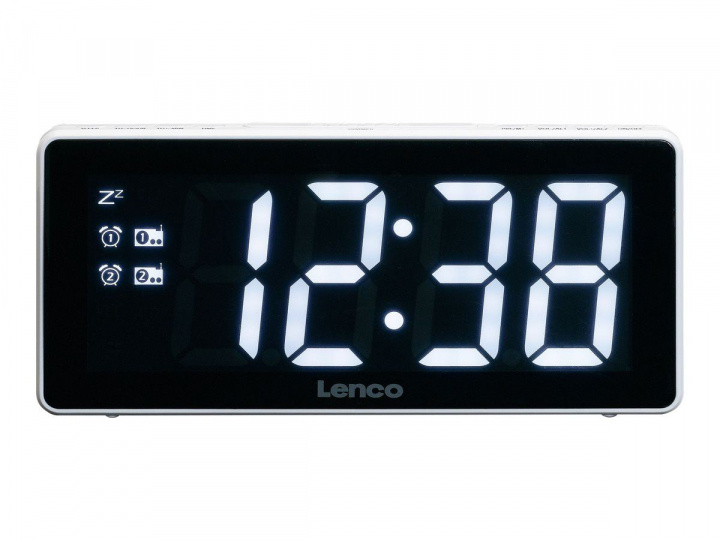 Lenco CR-30 Hvit i gruppen Elektronikk / Lyd & Bilde / Hjemmekino, HiFi og bærbar / Radio & Vekkerklokker / Klokke Radio hos TP E-commerce Nordic AB (C22263)
