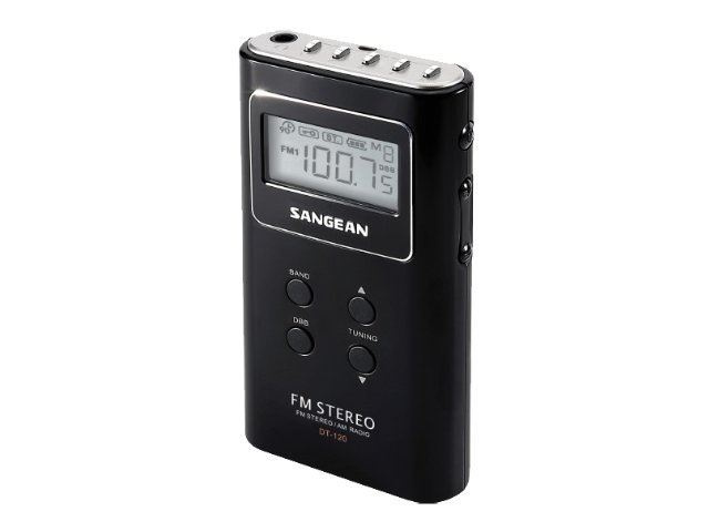 Sangean DT120 Lommeradio inkl. hodetelefoner, svart i gruppen Elektronikk / Lyd & Bilde / Hjemmekino, HiFi og bærbar / Radio & Vekkerklokker / Radio hos TP E-commerce Nordic AB (C22366)