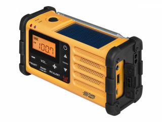 Sangean MMR88 sveivradio med lommelykt, solcelle, USB, gul/svart