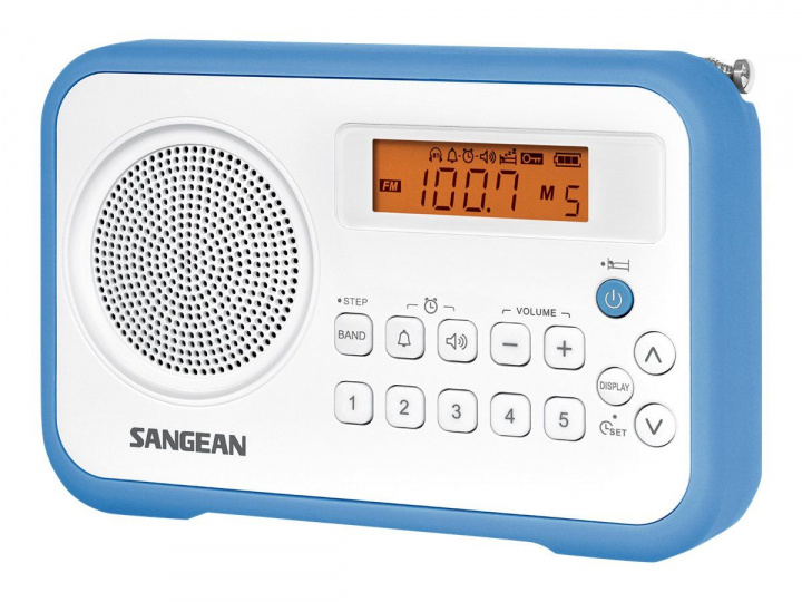 Sangean PRD18 - Bærbar radio, blå i gruppen Elektronikk / Lyd & Bilde / Hjemmekino, HiFi og bærbar / Radio & Vekkerklokker / Radio hos TP E-commerce Nordic AB (C22373)