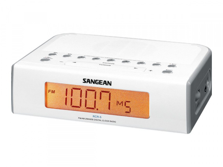Sangean RCR5 - Klokkeradio, Sølv i gruppen Elektronikk / Lyd & Bilde / Hjemmekino, HiFi og bærbar / Radio & Vekkerklokker / Klokke Radio hos TP E-commerce Nordic AB (C22380)