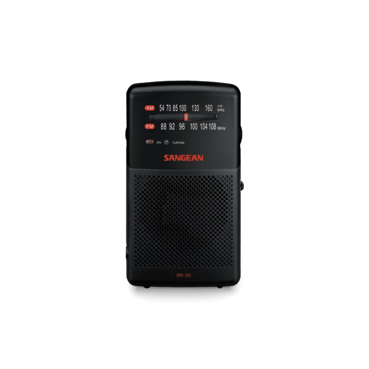 Sangean SR35 - Lommeradio, svart i gruppen Elektronikk / Lyd & Bilde / Hjemmekino, HiFi og bærbar / Radio & Vekkerklokker / Radio hos TP E-commerce Nordic AB (C22381)