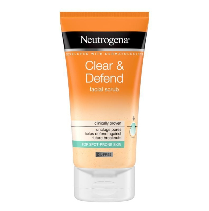 Neutrogena Clear & Defend Facial Scrub 150 ml i gruppen HELSE OG SKJØNNHET / Hudpleie / Ansikt / Rengjøring hos TP E-commerce Nordic AB (C22601)