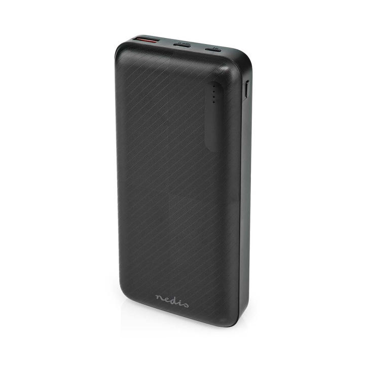 Nedis Power Bank | 20000 mAh | 1.5 / 2.0 / 3.0 A | Antall utganger: 2 | Utgangstilkobling: 1x USB-A / 1x USB-C™ | Inngangstilkobling: 1x Micro USB / 1x USB-C™ | PD2.0 18W | Lithium-Polymer i gruppen SMARTTELEFON & NETTBRETT / Ladere og Kabler / Powerbanks hos TP E-commerce Nordic AB (C22839)