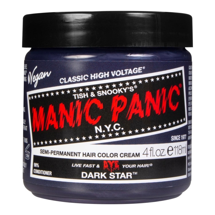 Manic Panic Classic Cream Dark Star 118 ml i gruppen HELSE OG SKJØNNHET / Hår & styling / Hårpleie / Hårfarge / Hårfarge & Fargebombe hos TP E-commerce Nordic AB (C22920)