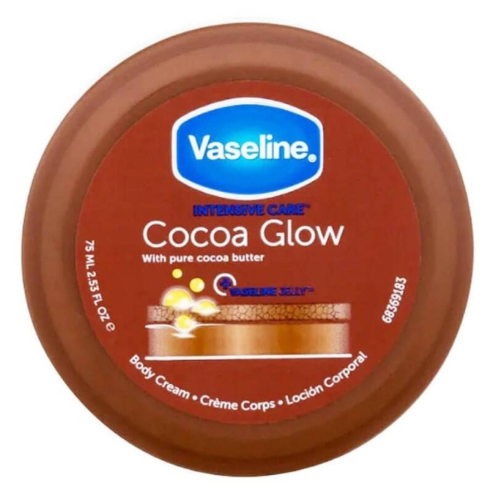 Vaseline Intensive Care Cocoa Glow Body Cream 75ml i gruppen HELSE OG SKJØNNHET / Hudpleie / Kroppspleie / Body lotion hos TP E-commerce Nordic AB (C22951)