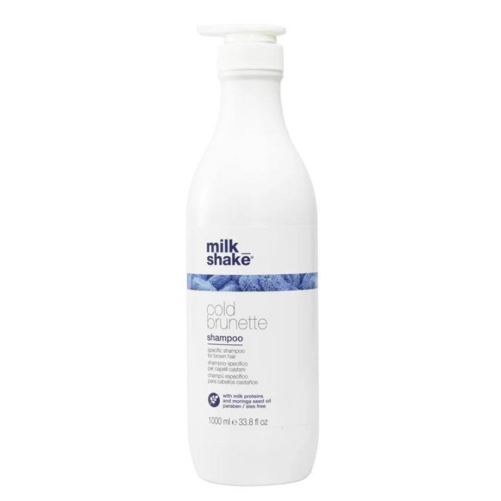 Milk_Shake Cold Brunette Shampoo 1000 ml i gruppen HELSE OG SKJØNNHET / Hår & styling / Hårpleie / Hårfarge / Sølv sjampo hos TP E-commerce Nordic AB (C23011)