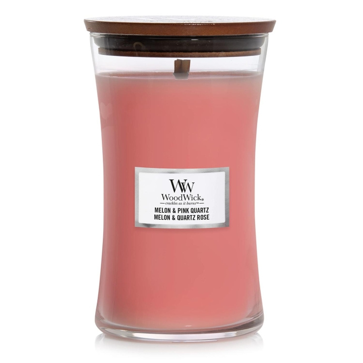 WoodWick Large - Melon & Pink Quartz i gruppen HELSE OG SKJØNNHET / Duft og parfyme / Andre dufter / Duftlys hos TP E-commerce Nordic AB (C23049)
