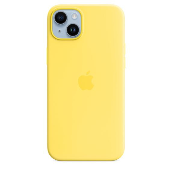 Apple Iphone 14 Plus silikonetui med Magsafe - kanarigul i gruppen SMARTTELEFON & NETTBRETT / Mobilbeskyttelse / Apple / iPhone 14 hos TP E-commerce Nordic AB (C23084)