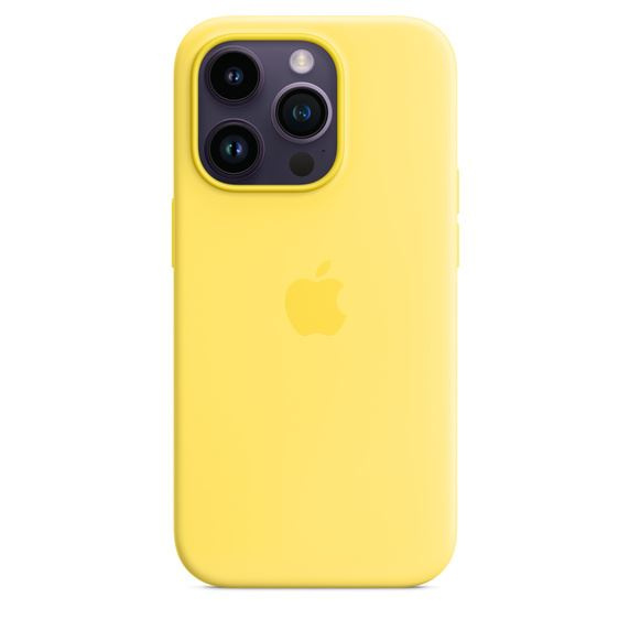 Apple Iphone 14 Pro Silicone Case With Magsafe - Canary Yellow i gruppen SMARTTELEFON & NETTBRETT / Mobilbeskyttelse / Apple / iPhone 14 hos TP E-commerce Nordic AB (C23092)