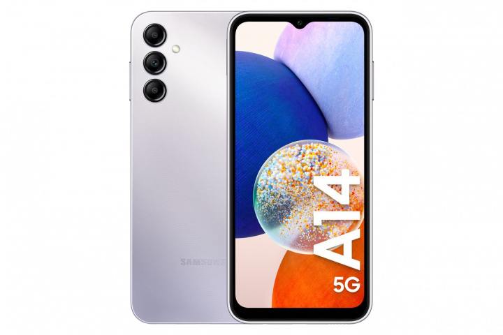 Samsung Galaxy A14 5G 64 GB sølv i gruppen SMARTTELEFON & NETTBRETT / Mobiltelefoner & smartphones hos TP E-commerce Nordic AB (C23151)
