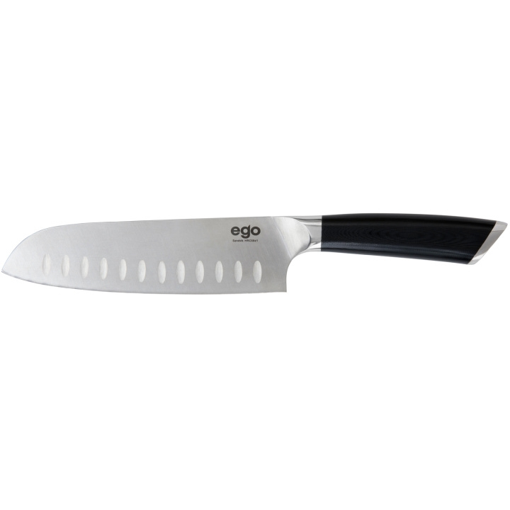 Ego Sandvik Santoku-kniv 20 cm ES18SK i gruppen HJEM, HUS OG HAGE / Kjøkkenutstyr / Kjøkkenkniver og knivslipere hos TP E-commerce Nordic AB (C23401)