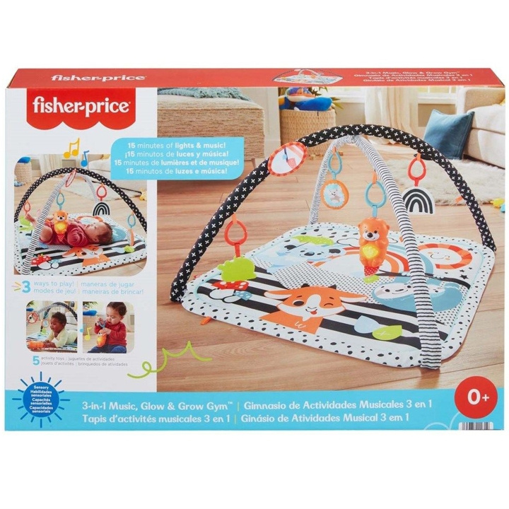 Fisher Price 3-i-1 Music Glow & Grow Gym med musikk i gruppen LEKER, BARN OG BABY / Barnerom / Lekematter hos TP E-commerce Nordic AB (C23429)