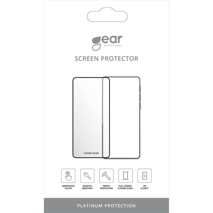 Gear Glass Prot. Curved Black Frame 3D PLATINUM iPhone 14 Pro Max i gruppen SMARTTELEFON & NETTBRETT / Mobilbeskyttelse / Apple / iPhone 14 hos TP E-commerce Nordic AB (C23579)