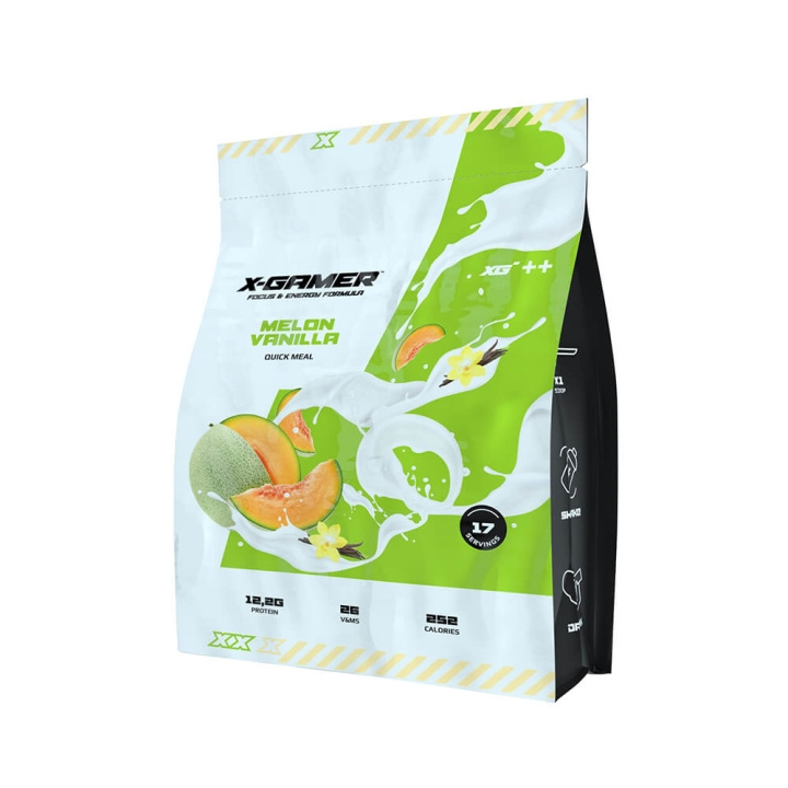 X-GAMER Quick Meal Melon & Vanilla 1190 gram i gruppen Datautstyr / GAMING / Energidrikke for gamere hos TP E-commerce Nordic AB (C23624)